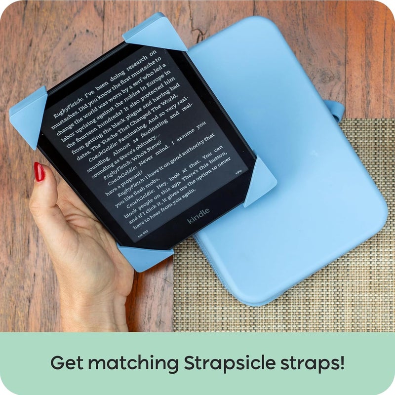 Strapsicle Silicone Clutch for Kindle & E-Readers – Multi-Purpose Bag for Phone, Wallet & Keys – Fits 6.8″–7″ Paperwhite 2024, 6″ Kindles, Kobos, Nook – Anti-Dust Coating - Candy Pink - Image 4